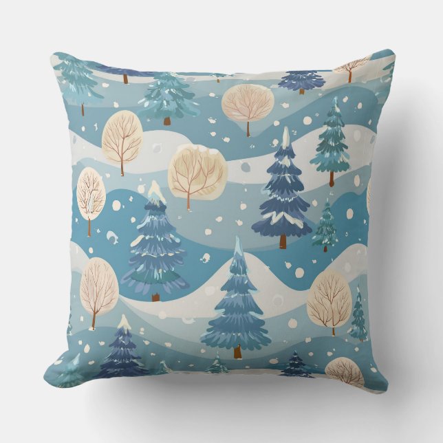Coussin Neiges de Noël (Recto)