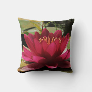 Coussin Nénuphar Décor Asiatique Floral