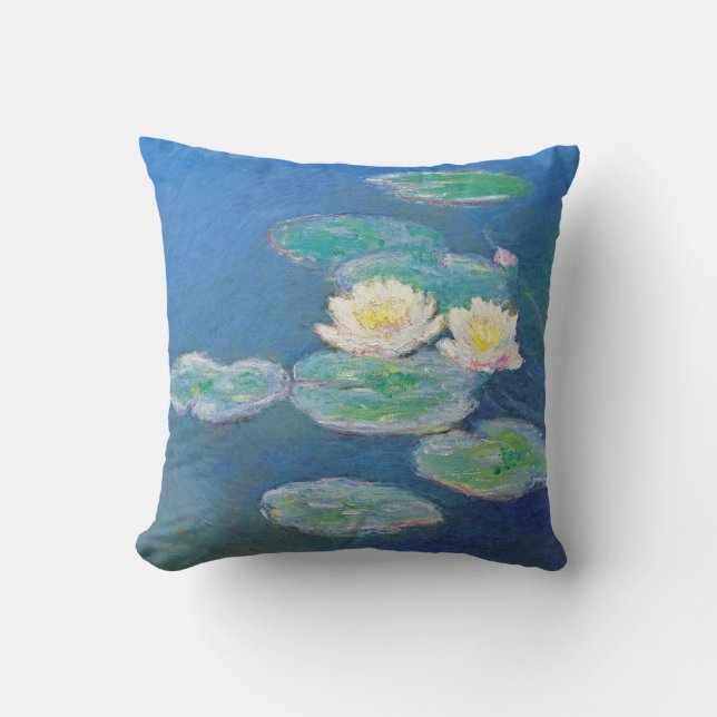 Coussin Nénuphars, même l'effet par Monet (Recto)