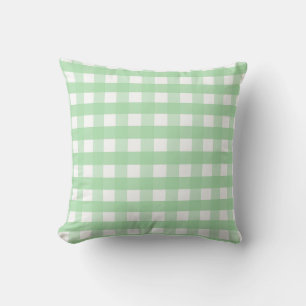 Coussin Neo Mint Green et White En vichy