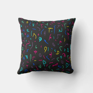 Coussin Neon Bright Marques sur Noir
