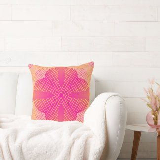 Coussin Neon orange rose demi-ton