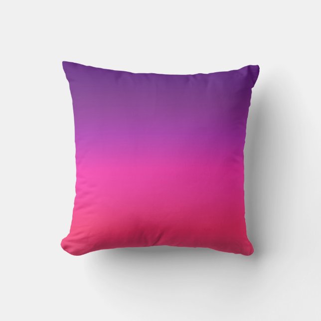Coussin Neon Purple et pink ombre design abstrait (Recto)
