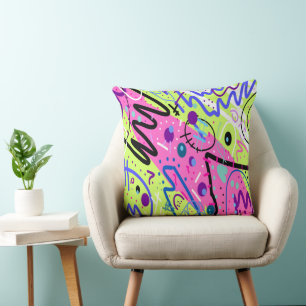 Coussin Neon Sentiments Art Abstrait