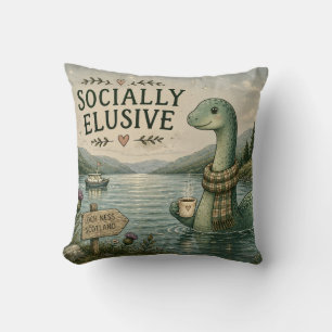 Coussin Nessie insaisissable socialement Cryptide cosy Loc