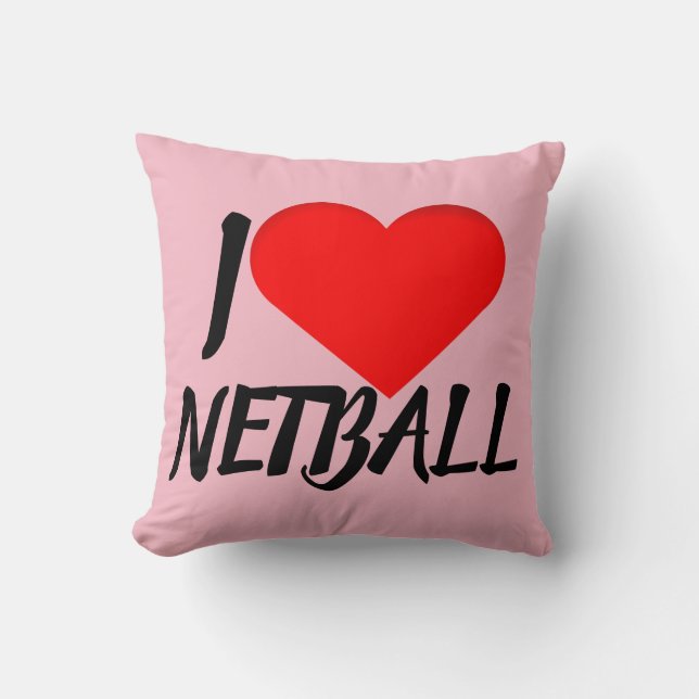 Coussin Net-ball fait sur commande d'amour de la (Recto)
