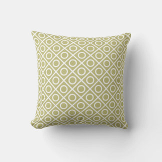 Coussin neutre avec motif géométrique blanc