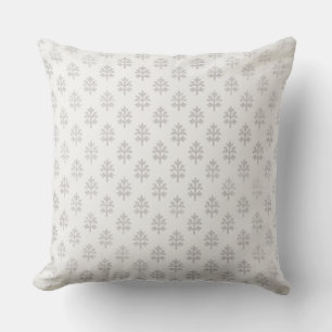 Coussin neutre inspiré par l'impression en bloc in