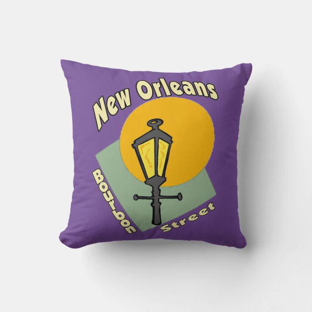 Coussin New Orleans Bourbon St. Thaillow (Recto)