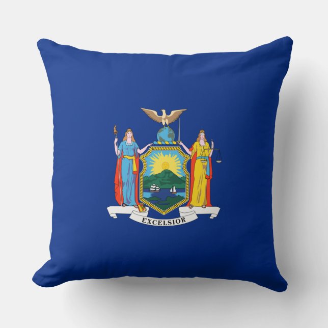 Coussin New York : The Empire State, Home Big Apple Flag (Recto)