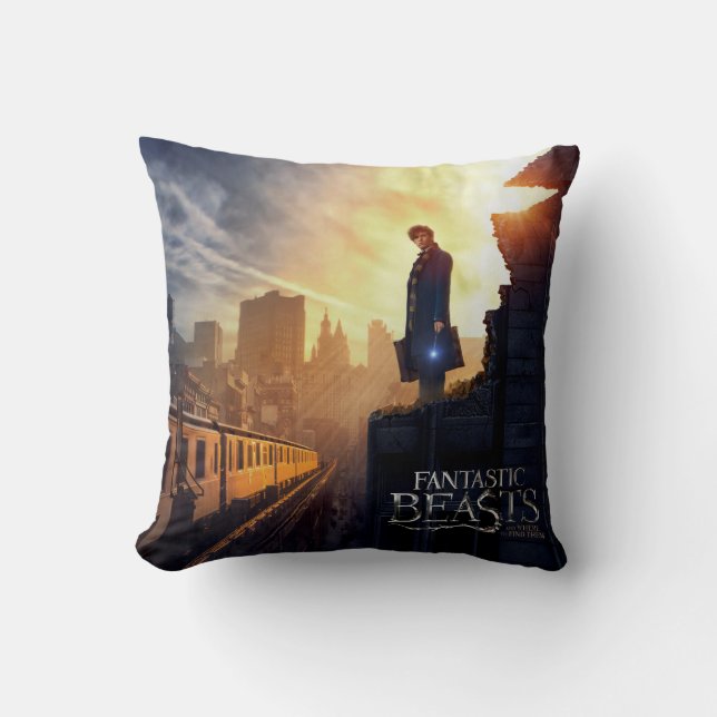 Coussin NEWT SCAMANDER™ dans un bâtiment détruit (Recto)