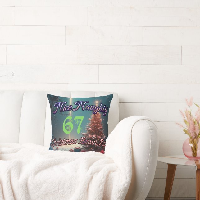 Coussin Nice Naughty 67 Christmas Brain Rot (Canapé)