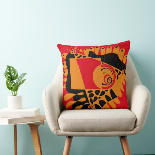 Coussin Nid d'oiseau - Orange rouge