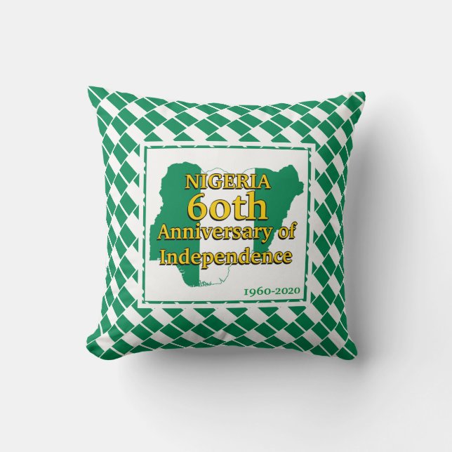 Coussin NIGERIA 60e anniversaire de l'indépendance | Nigér (Recto)