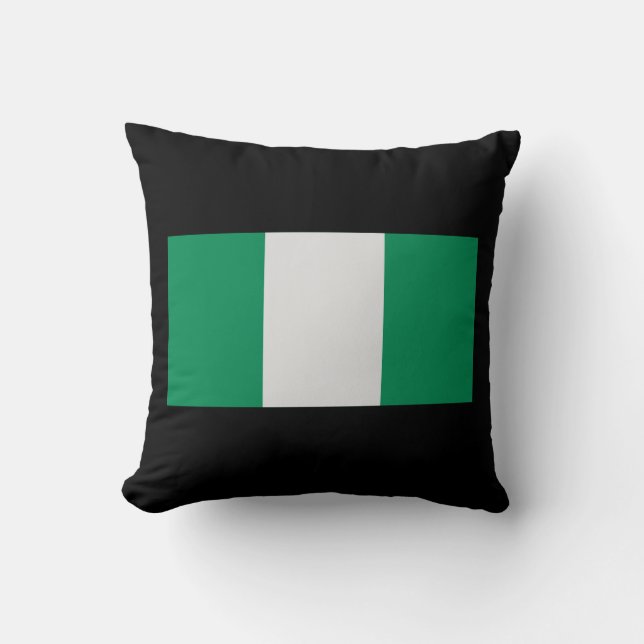 Coussin Nigeria avec le drapeau nigérian (Afrique de l'Oue (Recto)