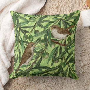 Coussin Nightingales dans l'olivier 2