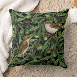 Coussin Nightingales dans l'olivier 3