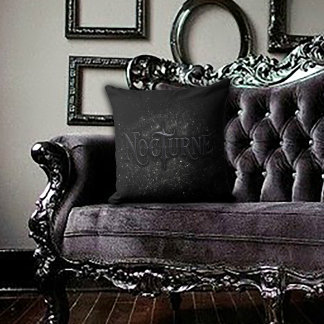 Coussin Nocturne gothique sombre
