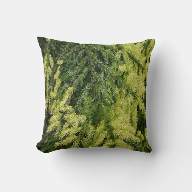 Coussin Noël à feuillage persistant (Recto)