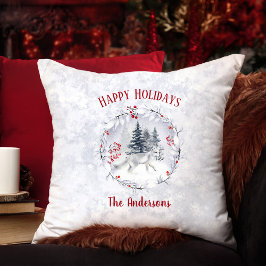 Coussin Noël Arctic Neige Renard hiver paysage Nom