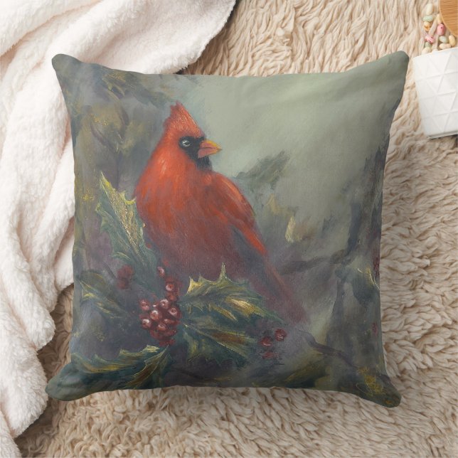 Coussin "Noël arrive" Cardinal (Couverture)