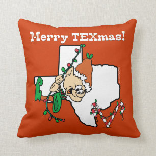 Coussin Noël au Texas