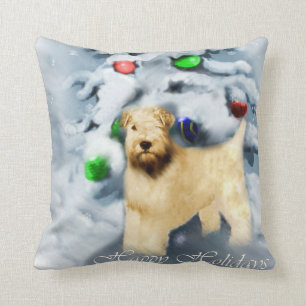 Coussin Noël blond comme les blés doucement enduit de