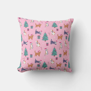 Coussin Noël Chats et arbres Motif de vacances