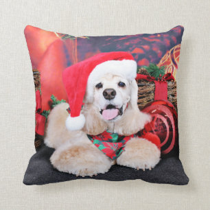 Coussin Noël - cocker - Tobey