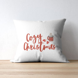 Coussin Noël cosy : Hot Cocoa & Mittens Design