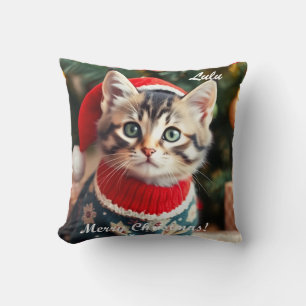 Coussin Noël Cute American Shorthair Personnalisé