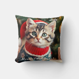 Coussin Noël Cute American Shorthair Personnalisé