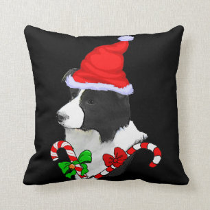 Coussin Noël de border collie