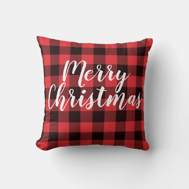 Coussin Noël de Buffalo Plaid (Recto)