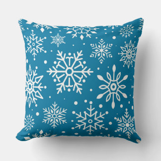 Coussin Noël de Flambeau blanc d'hiver