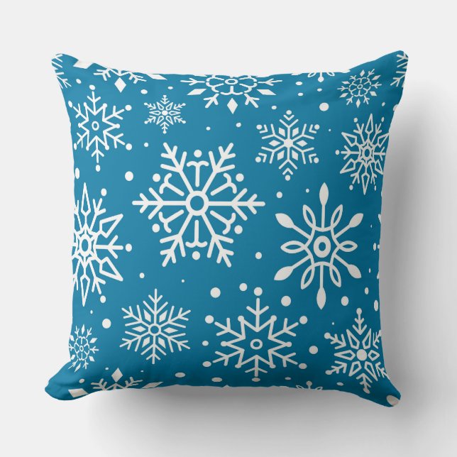 Coussin Noël de Flambeau blanc d'hiver (Recto)