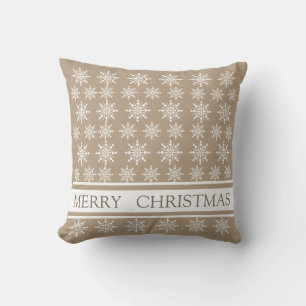 Coussin Noël de Flocon de neige en cristal