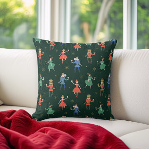 Coussin Noël de la fête de cocktails de Casse-Noisette