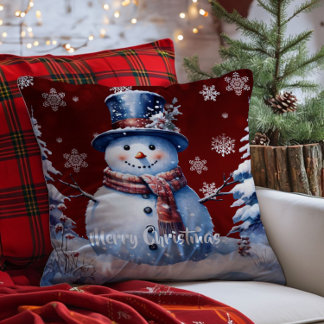 Coussin Noël de la forêt d'hiver | Red