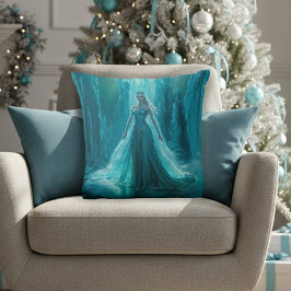 Coussin Noël de la reine des glaces magiques