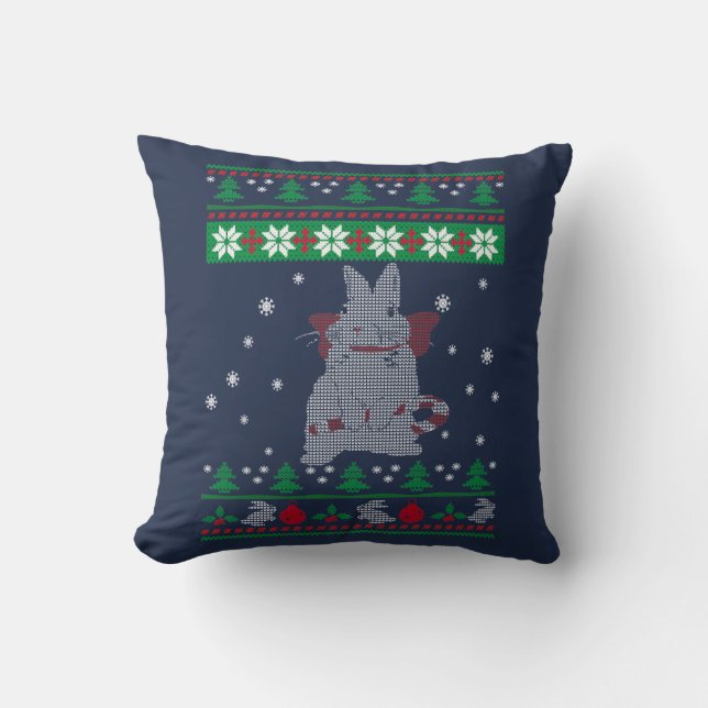 Coussin Noël de lapin (Recto)