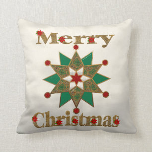 Coussin Noël de Poinsettia