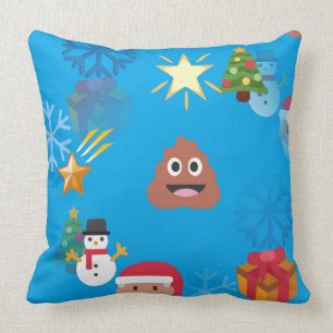 Coussin noël de poop émoji