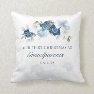 Coussin Noël des grands-parents Eucalyptus floral 1ère ann