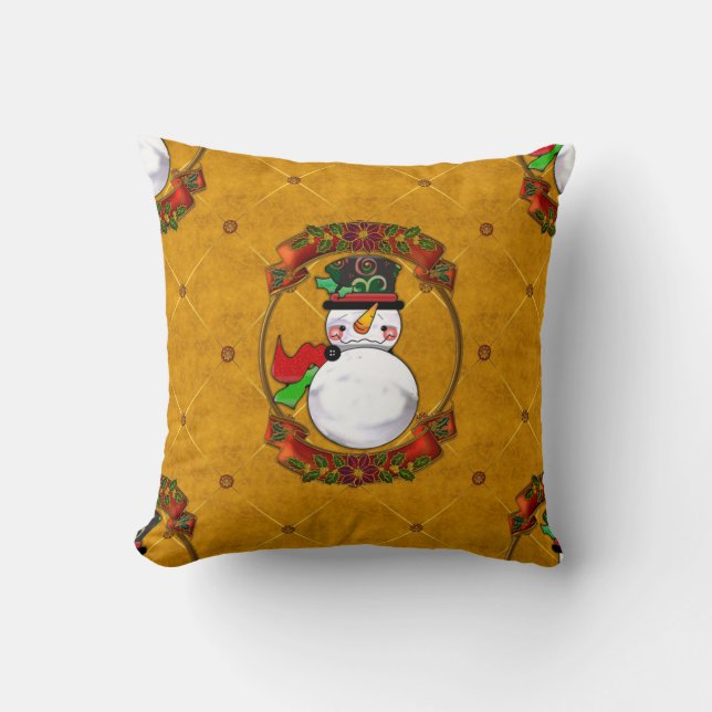 Coussin Noël des motoneiges (Recto)