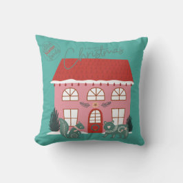Coussin Noël, design scandinave - Nom personnalisé 