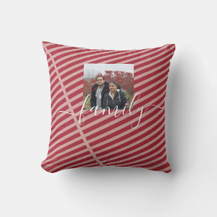 Coussin Noël double face avec deux photos de famille perso