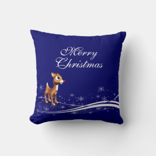 Coussin Noël du renne et du Père Noël