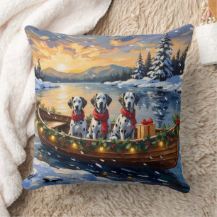 Coussin Noël en bateau dalmate