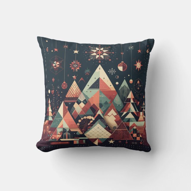 Coussin Noël géométrique (Recto)